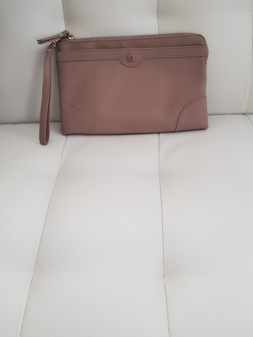 Madison West Tan Clutch